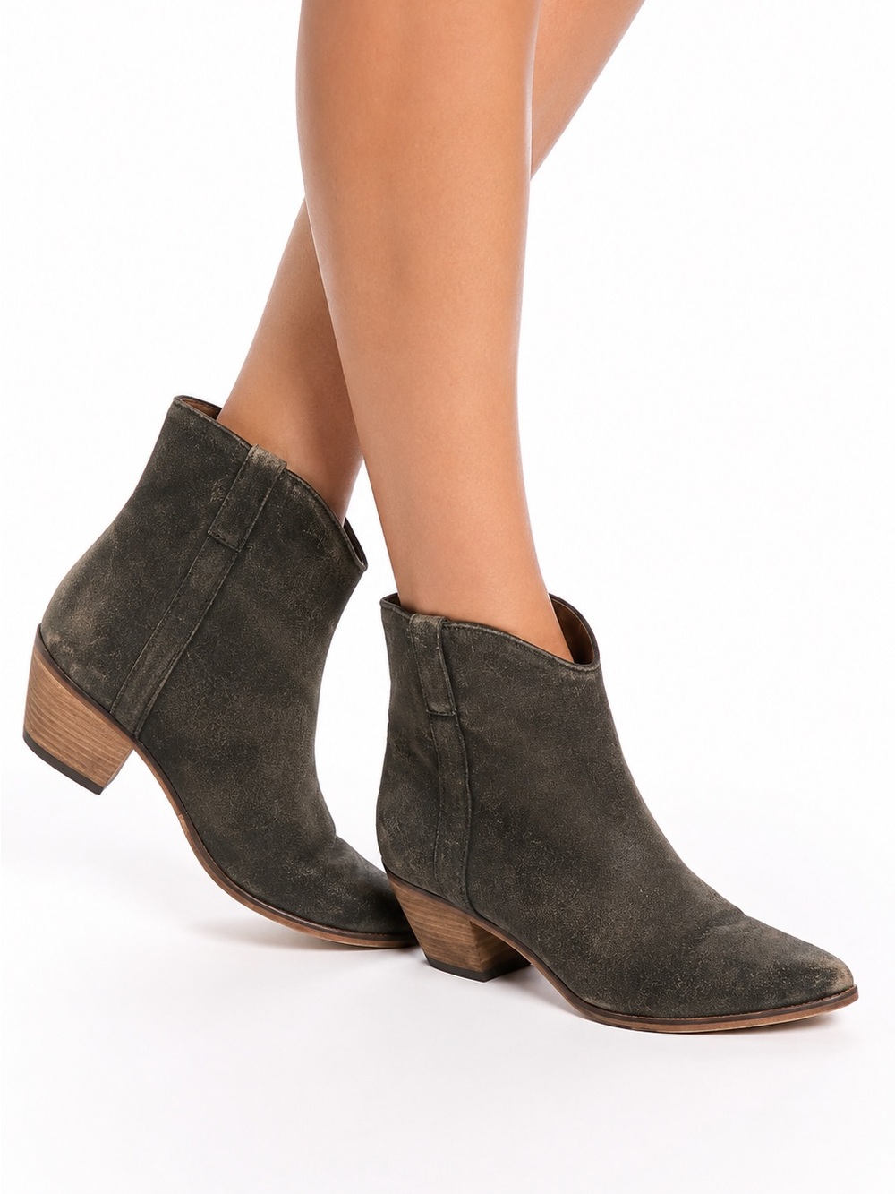 Frye & Co. Malley Pull Tab Distressed Western Boho Ankle Boots Women’s Size 7.5